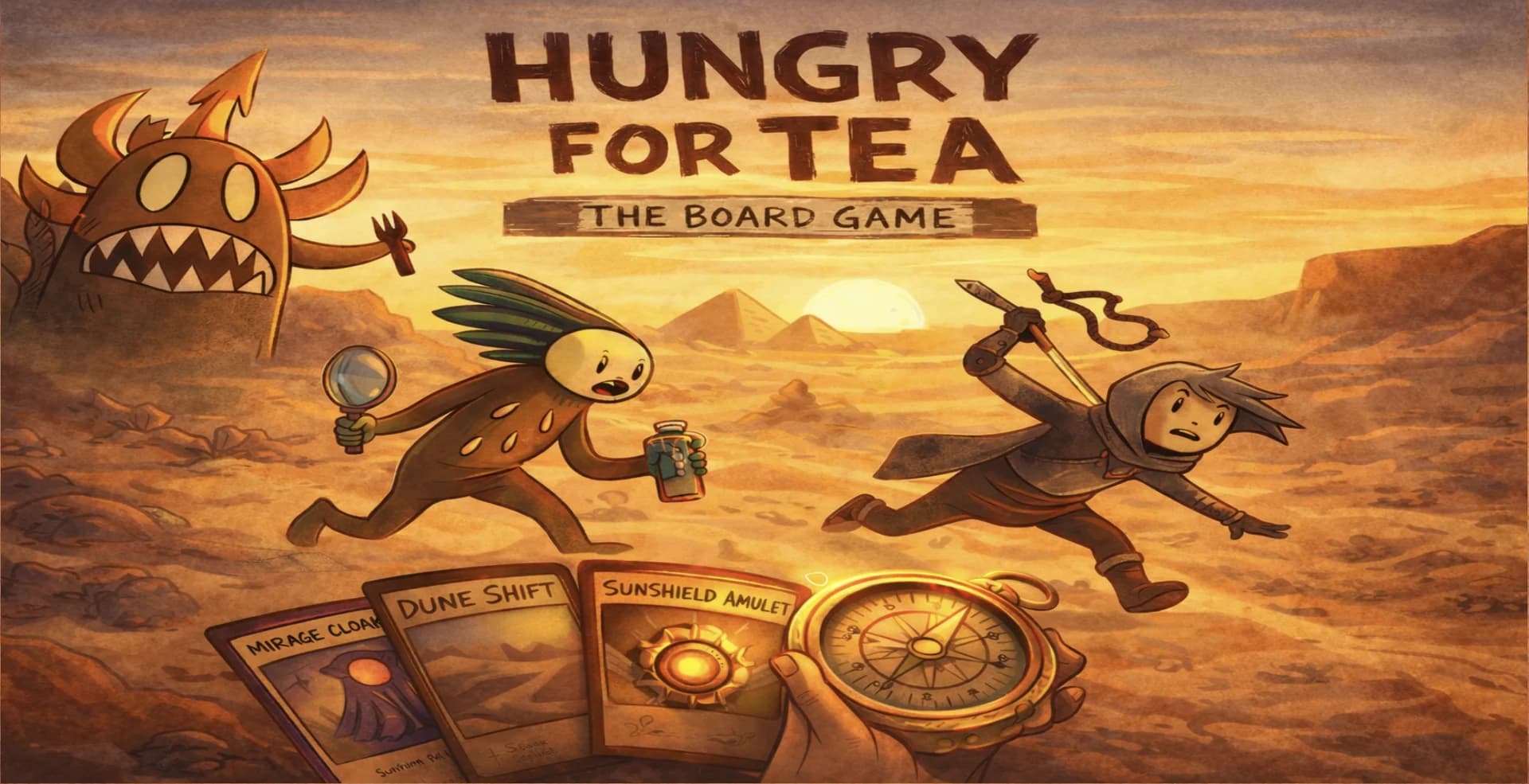 Hungry for Tea production box and game components
