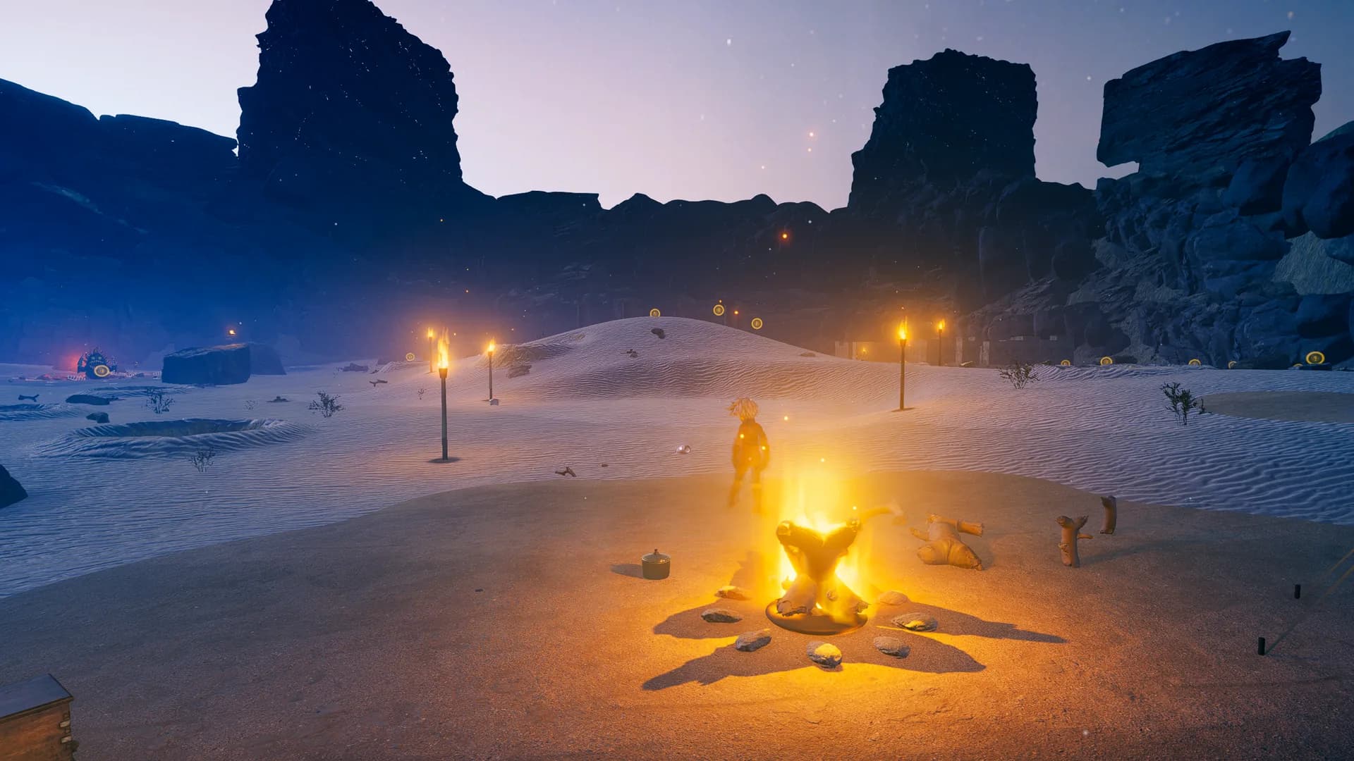 The desert at dusk