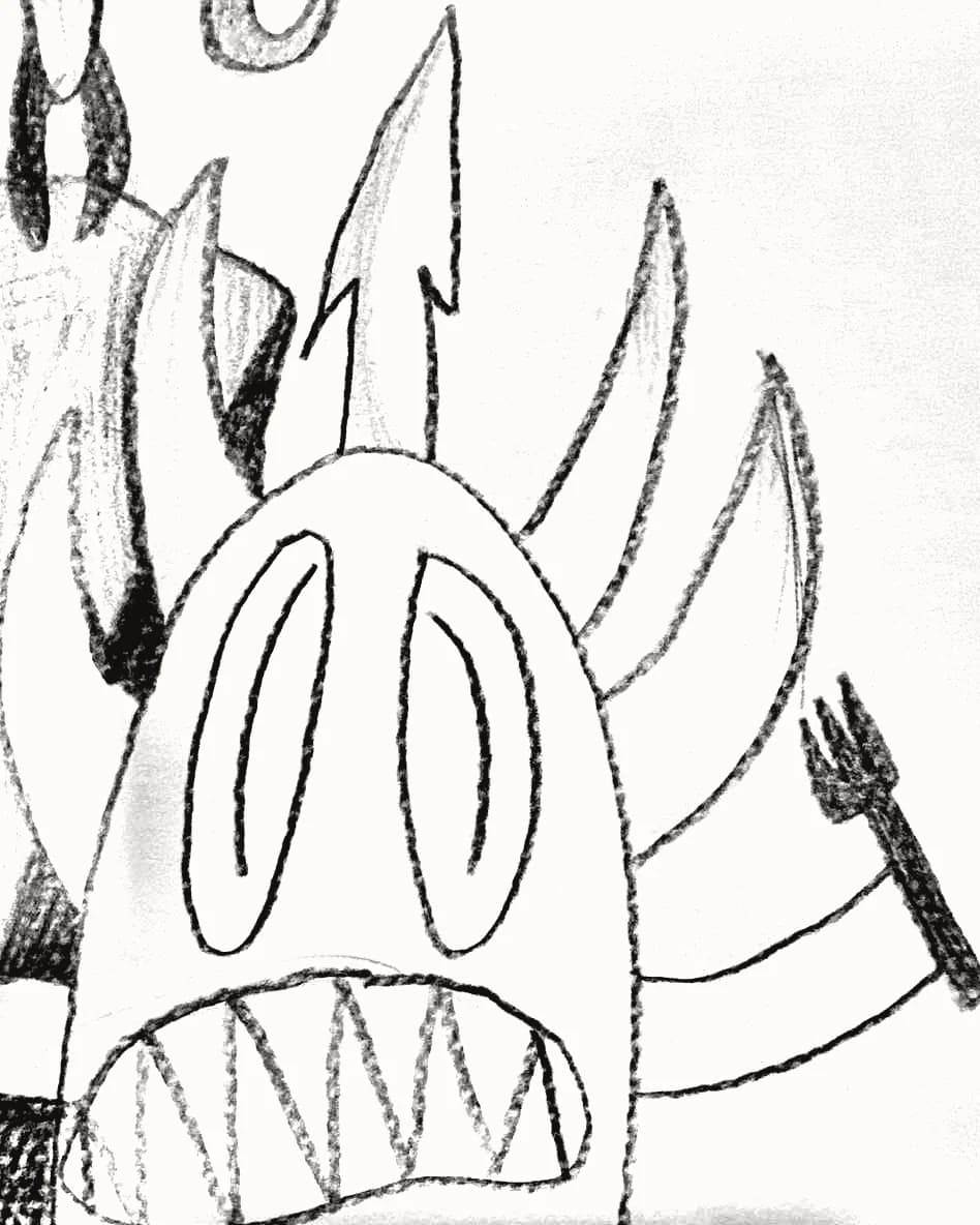 Benjamin's Hungry drawing